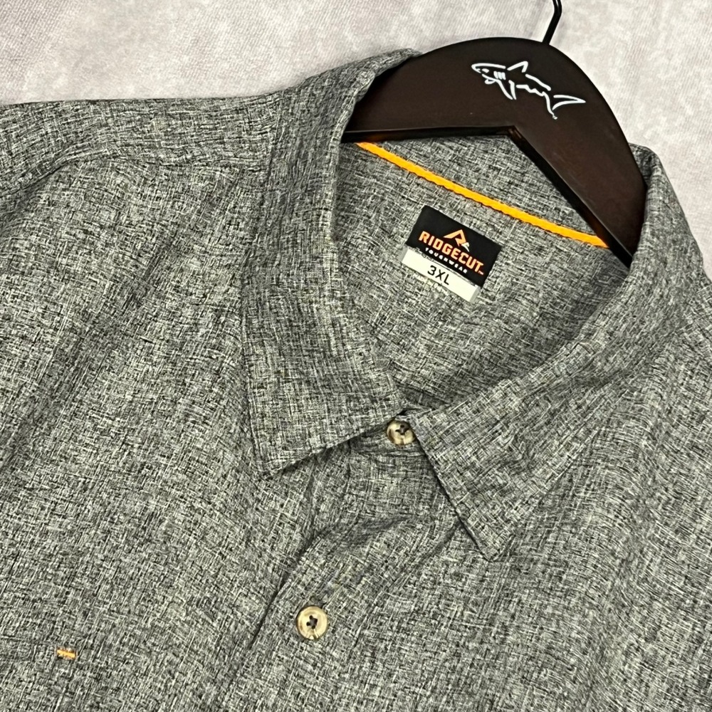 Ridgecut Toughwear Button Down Shirt Mens 3XL Grey Long Sleeve Workwear